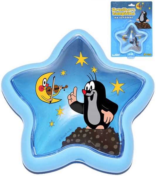 KRTEK Krtečkova Lampička 15cm modrá závěsná na baterie Světlo