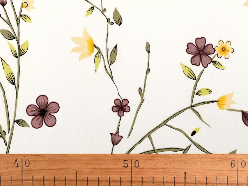 Bavlněná látka / plátno květy METRÁŽ - šíře 160cm