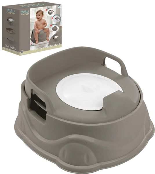 DOLU Nočník / sedátko na WC / baby stolička 3v1 šedá