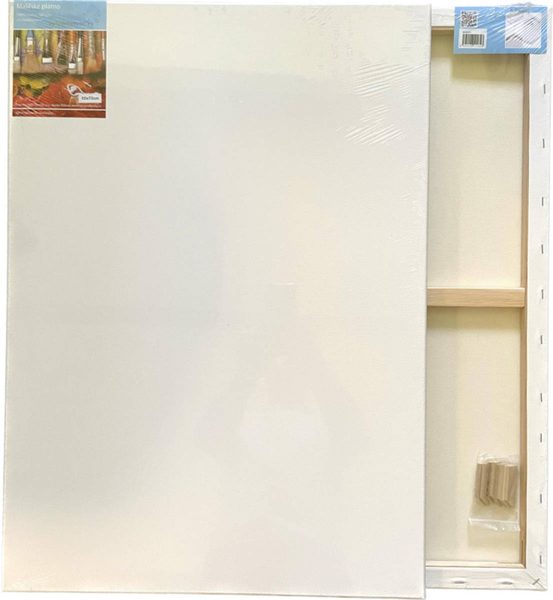 Malířské plátno 50x70cm dřevěný rám 100% bavlna set s 8 vypínacími kolíky