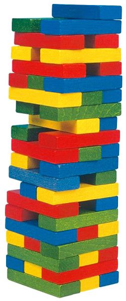 Hra barevná věž Tower Tony s kostkou
