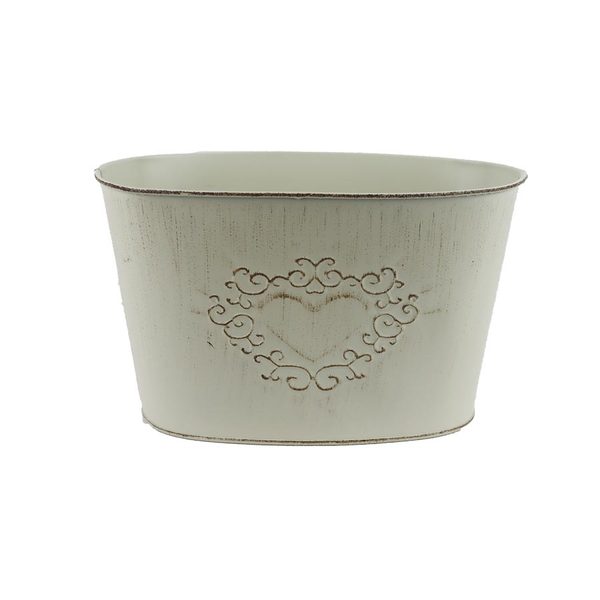 Květináč plechový ovál K3946/2 - 22,5 x 13,5 x 14 cm