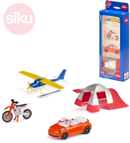 SIKU Set vozidla 3ks a příslušenství pro volný čas kov 6325