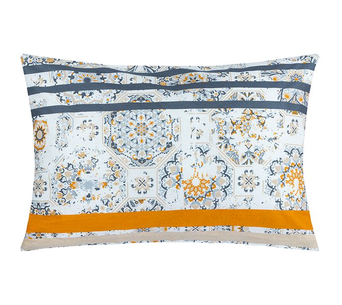 Povláček bavlna Šedá,Oranžová 90/277 40x60 cm