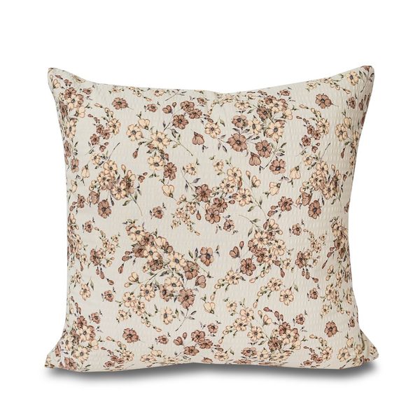 Povlak na polštář krep Kvítí béžové