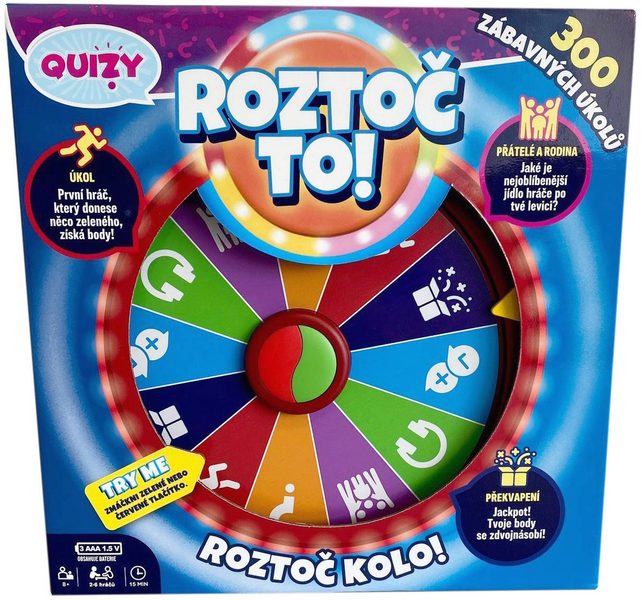 MAC TOYS Hra QUIZY Roztoč to! na baterie *SPOLEČENSKÉ HRY*