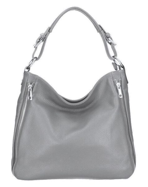 Kožená dámská kabelka Romina šedá