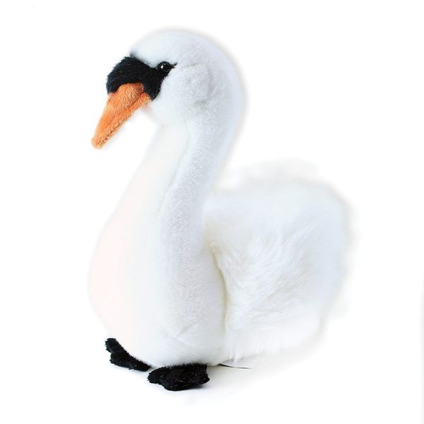 Plyšový pták labuť sedící 23cm