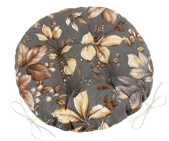 Sedák EMA kulatý prošívaný Šedá,Béžová,Hnědá 62/564 průměr 40 cm