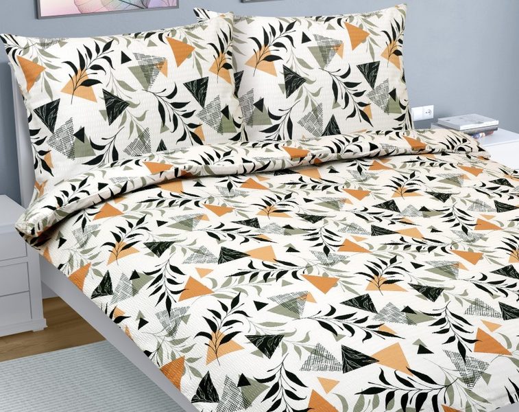 Povlečení krep na dvoudeku Krémová,Oranžová,Šedá 80/207