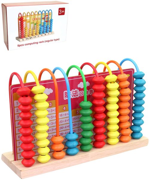 DŘEVO Počítadlo vertikální s početními příklady *DŘEVĚNÉ HRAČKY*