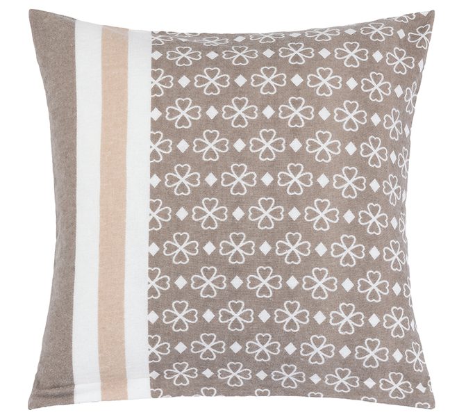 Povláček flanelový Kávová,Bílá 12/368 B 40x40 cm