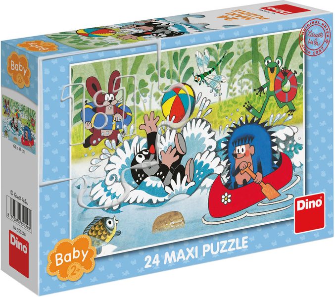 DINO Puzzle baby maxi 24 dílků Krtek ve vodě (Krteček) 66x47cm skládačka