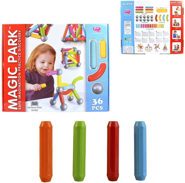 Magnetická stavebnice 36 dílků (v krabici)