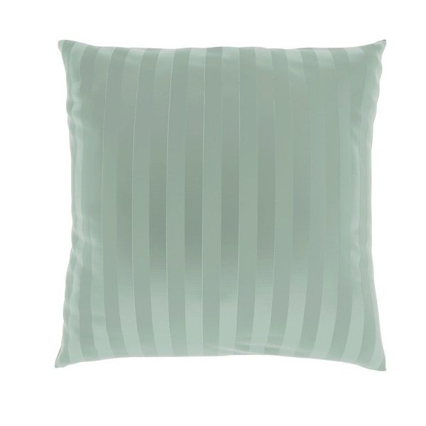 Povlak na polštář saténový s proužkem OLIVOVÝ