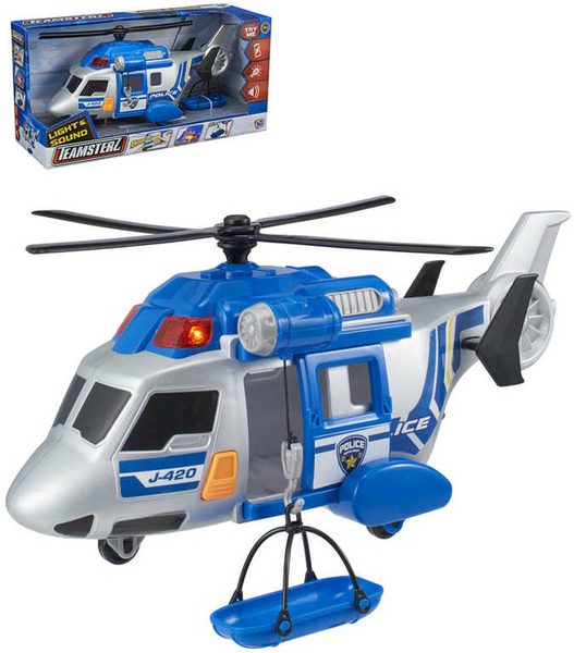 Teamsterz záchranářská helikoptéra policie (nosítka, světlo, zvuk, baterie)