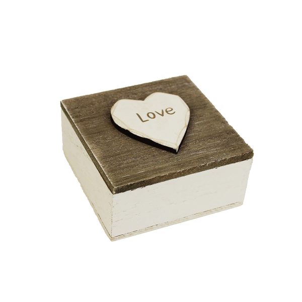 Dřevěný box D1583 - 7,5 x 4,6 x 7,5 cm