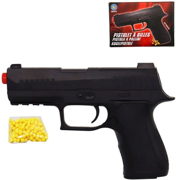 Pistole kuličkovka 20cm černý revolver na kuličky set s náboji