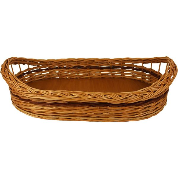 Proutěný podnos oválný zvýšený 42x29 cm 06004/1