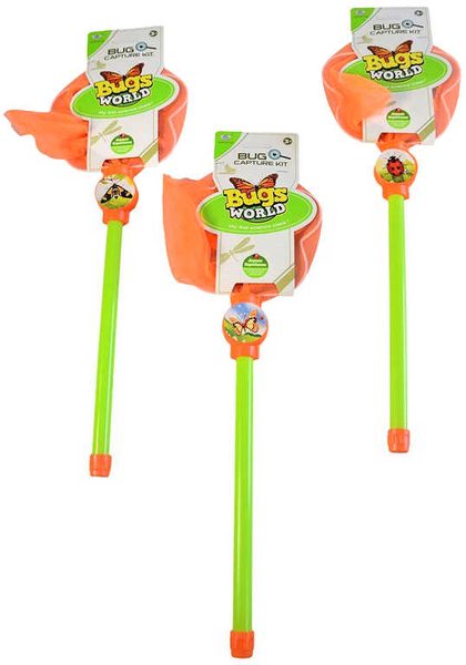 Síťka dětská na motýly 75cm malý entomolog plast 3 druhy