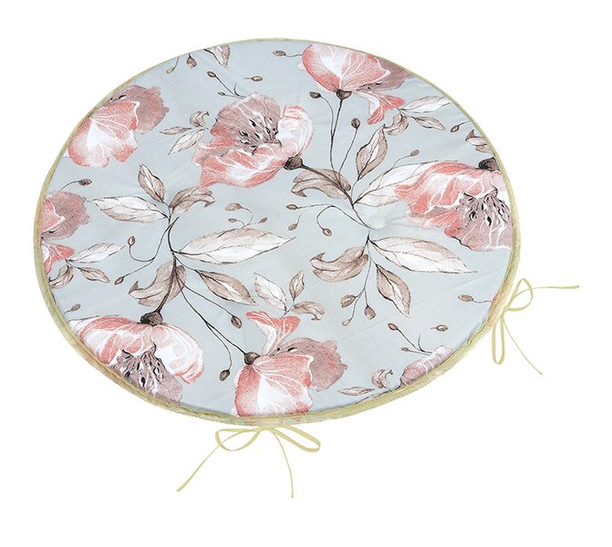 Sedák Adéla kulatý hladký Lososová,Šedá 79/238 průměr 40 cm