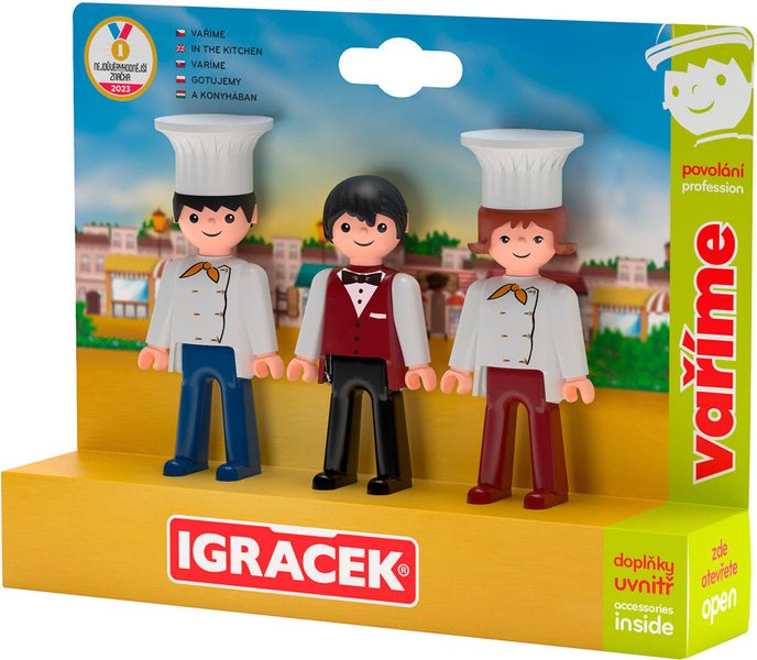 EFKO IGRÁČEK TRIO Vaříme set 3 figurky kloubové s doplňky