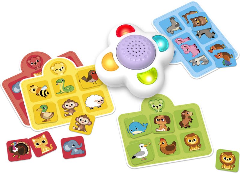 Hra Moje první baby zvukové Bingo zvířátka na baterie Světlo Zvuk