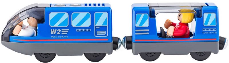 WOODY Mašinka + vagónek vláček se 2 figurkami na baterie Zvuk