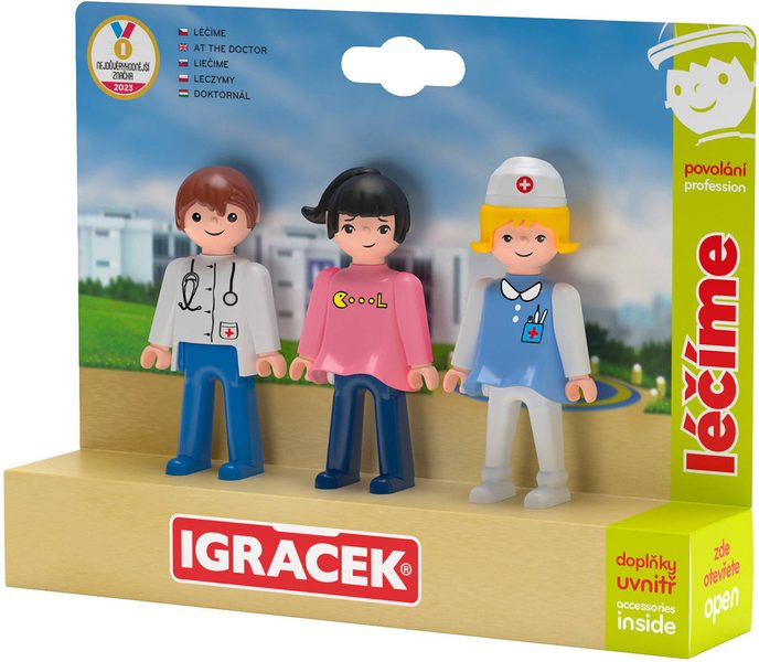 EFKO IGRÁČEK TRIO Léčíme se set 3 figurky kloubové s doplňky