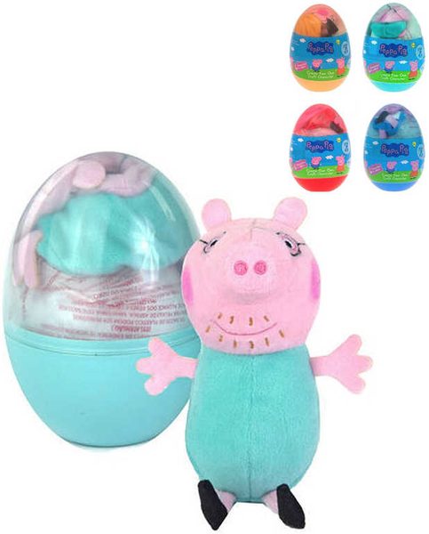 Vyrob si plyšáka prasátko Peppa Pig kreativní set ve vajíčku 4 druhy