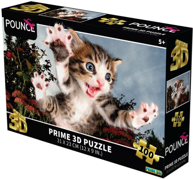 PUZZLE 3D Koťátko 31x23cm 100 dílků skládačka v krabici
