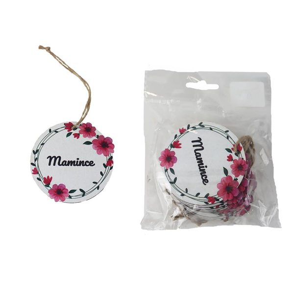 Dekorace k zavěšení MAMINCE, 10 KS d7592 - 7 cm