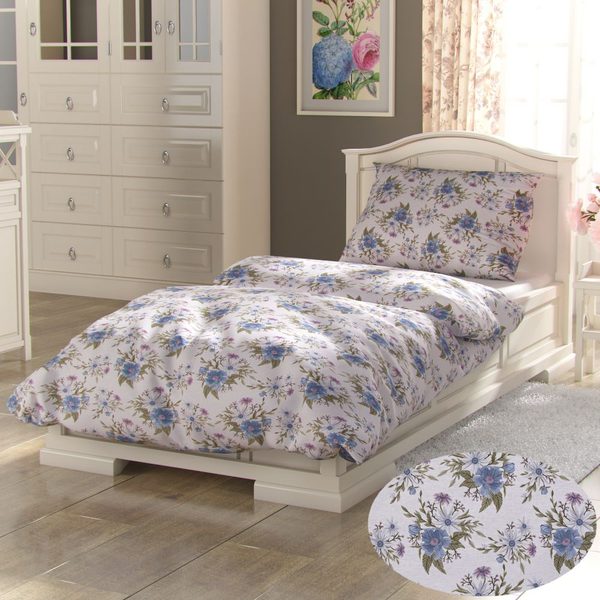 Bavlněné povlečení PROVENCE COLLECTION ELISA modrá