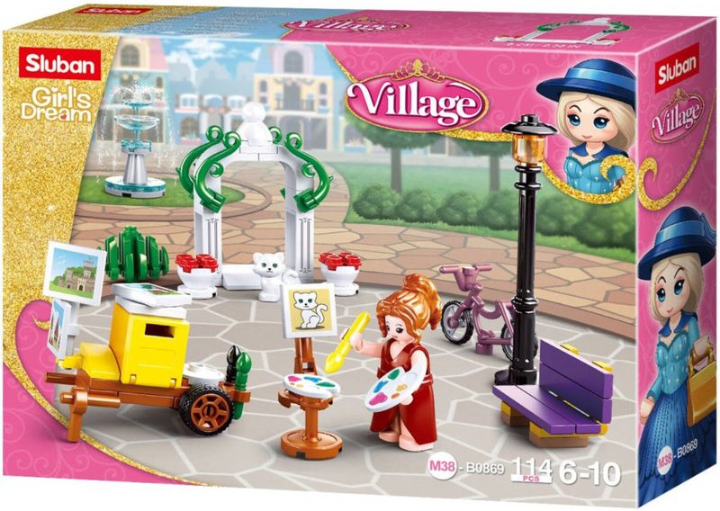 SLUBAN Girls Dream Malířka v parku 114 dílků + 1 figurka STAVEBNICE