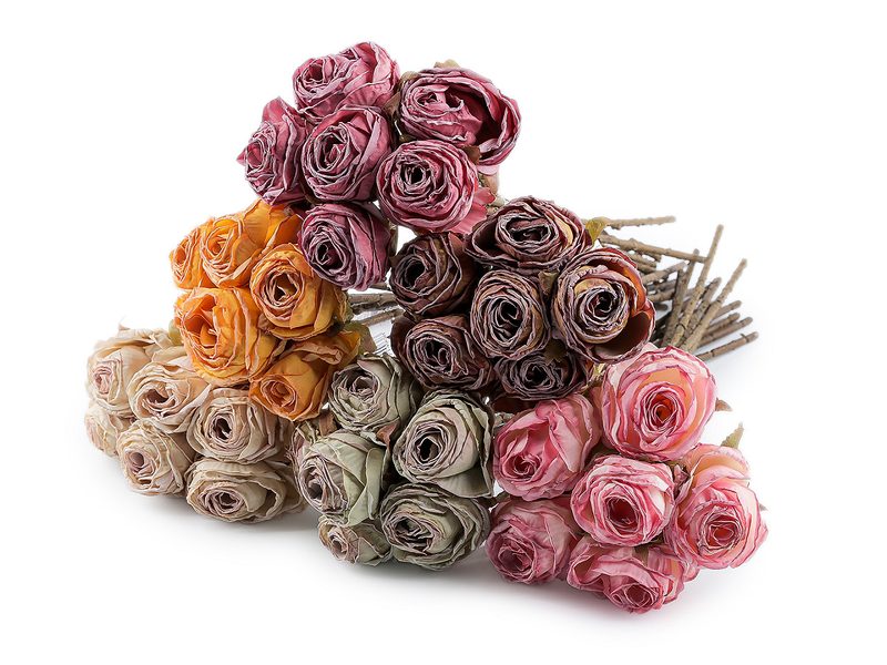Umělá růže vintage svazek