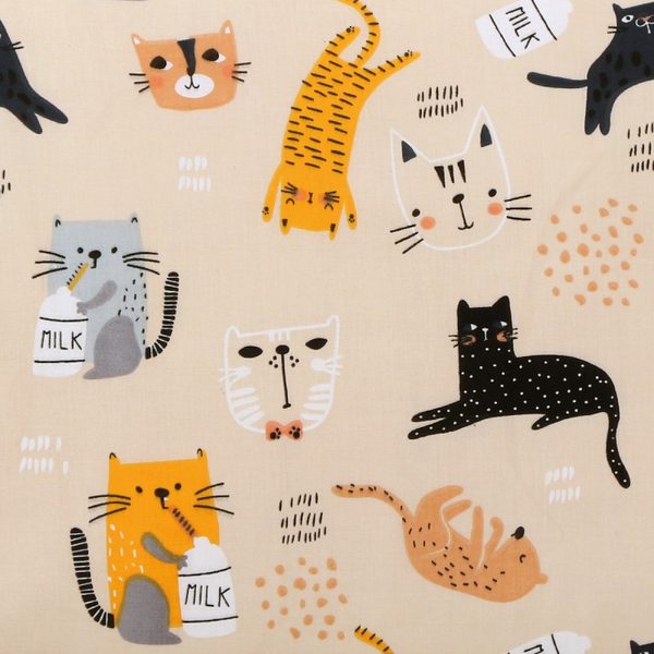 Látka - Bavlna Béžová,Černá,Žlutá 48/091 šířka 160 cm