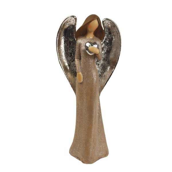 Dekorace anděl se srdcem 25 cm X4240/2