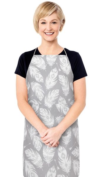 Kuchyňská zástěra ADÉLA Šedá,Bílá 7750/237 zástěra 67x84 cm