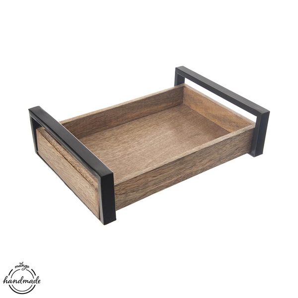 Tác dřevo/kov MANGO 31x22 cm malý - 31 x 22 x 5/8 cm