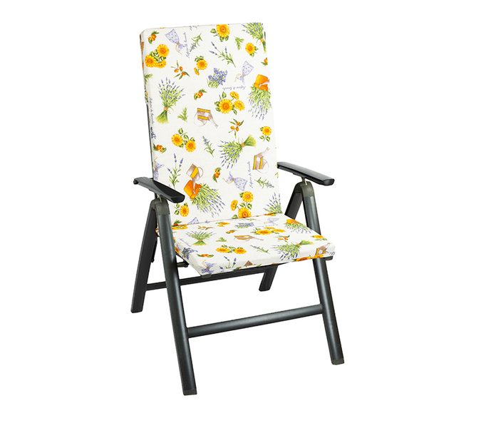 Sedák na zahradní židli Fialová,Žlutá 36/561 47x115 cm