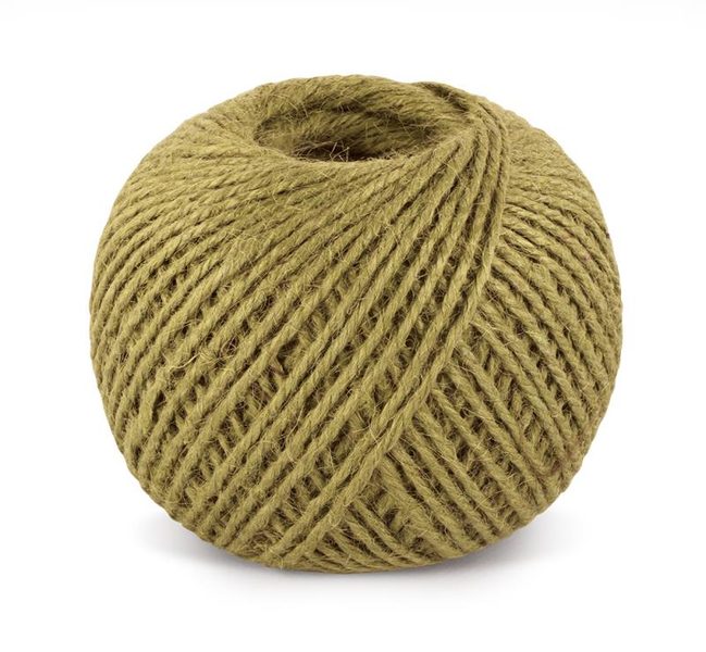 Jutový motouz Okrová 2524/008 klubko 200g, cca 130 m, průměr 1.75 mm