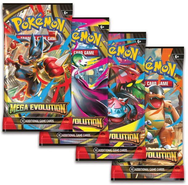 Hra Pokémon TCG ME01 Mega Evolution booster set 10 karet v sáčku
