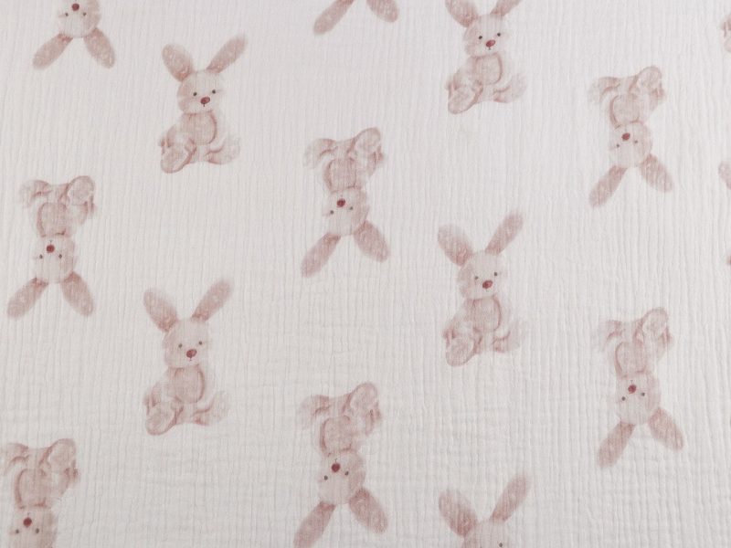 Mušelín / dvojitá gázovina zajíček METRÁŽ