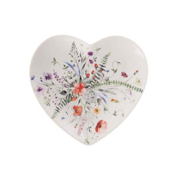 Talíř porcelánový dezertní MÁK srdce 17,5x17 cm O0558 - 17,5x17x2cm