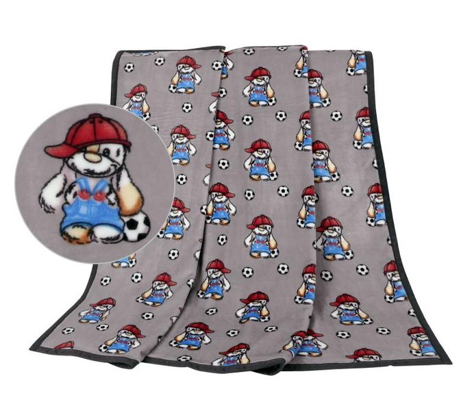 Dětská deka ELLA Šedá,Modrá,Červená 1003/168 100x150 cm