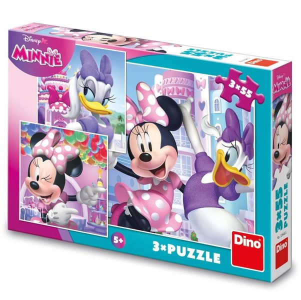 DINO Puzzle 3x55 Minnie a Daisy