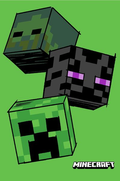 Dětská fleecová deka Minecraft The Mobs 100x150 cm