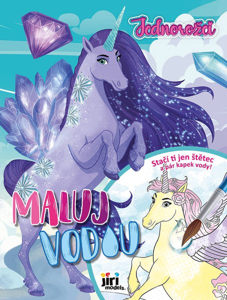 Maluj vodou A4 Jednorožci omalovánky