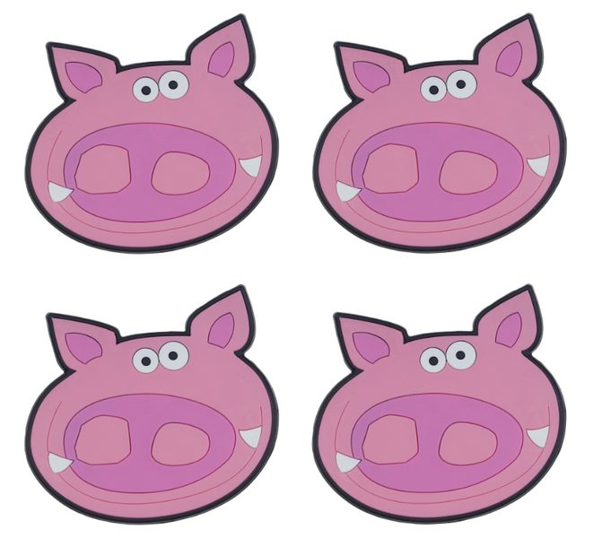 Podtácek sada 4 ks Růžová 1100/064 10x10 cm - 4ks