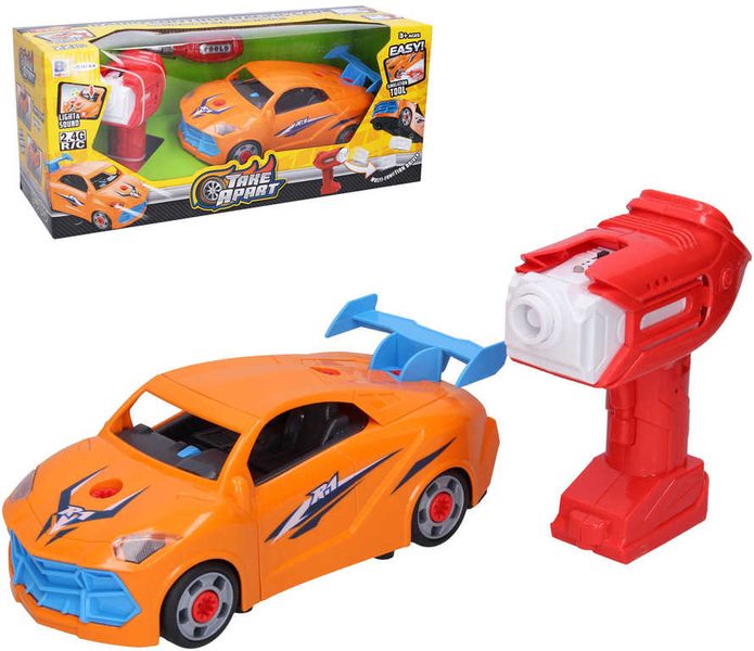 RC auto k sestavení 21 cm (2,4 GHz, světlo, zvuk, nástroje, baterie)